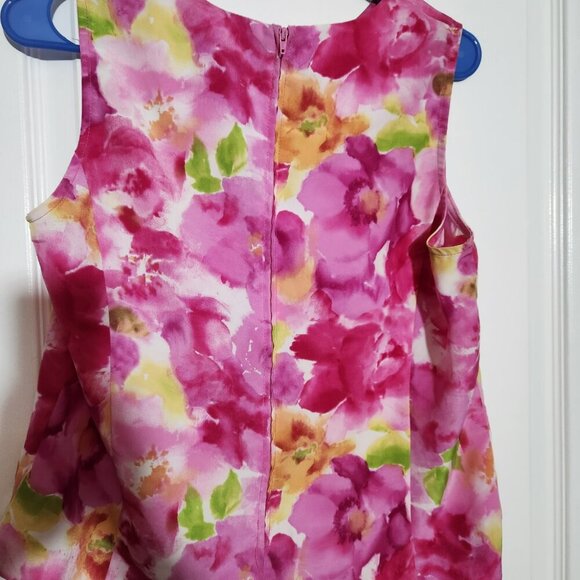 Courtenay vintage sleeveless floral print multicolored top 12P - Picture 6 of 6